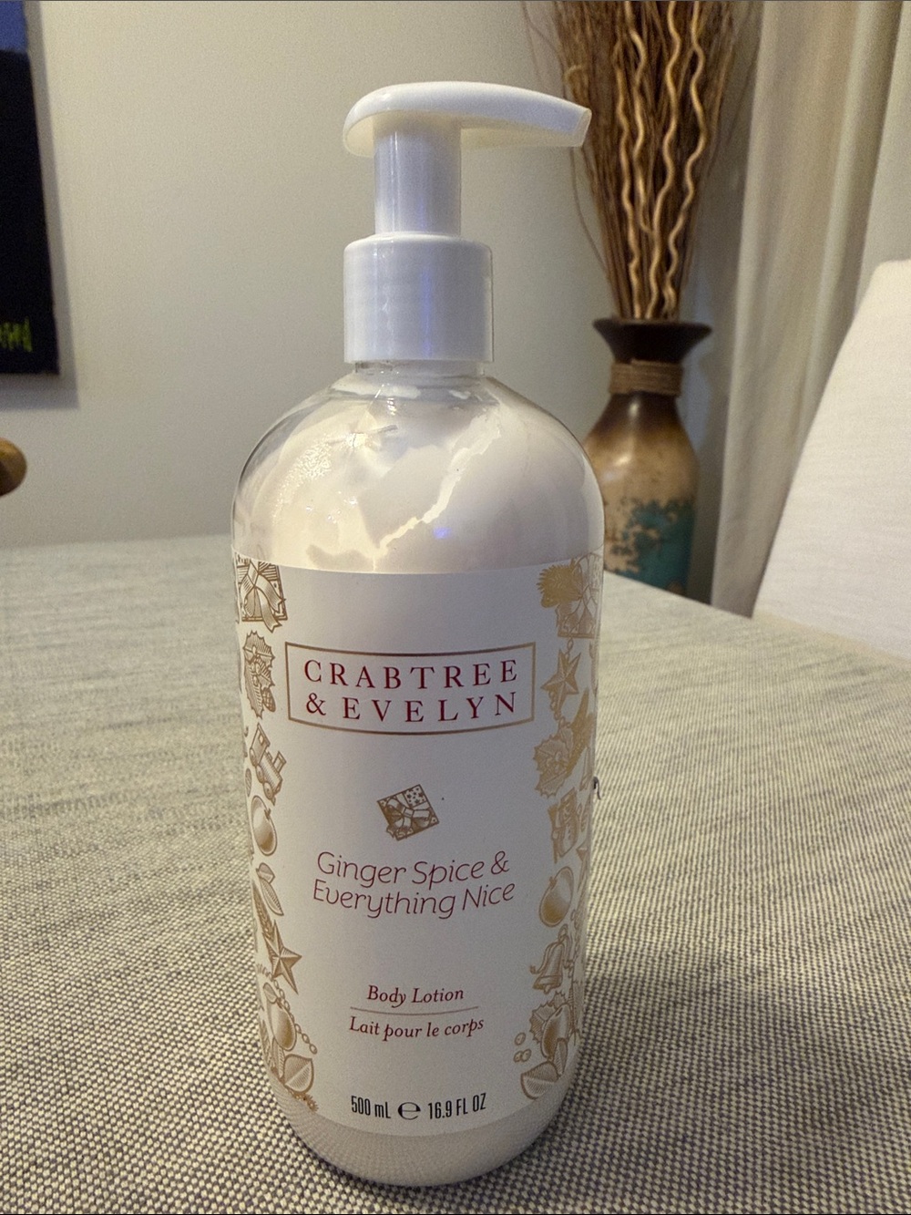 Crabtree & Evelyn White Ginger Spice & Everything Nice Body Lotion Pump Bottle